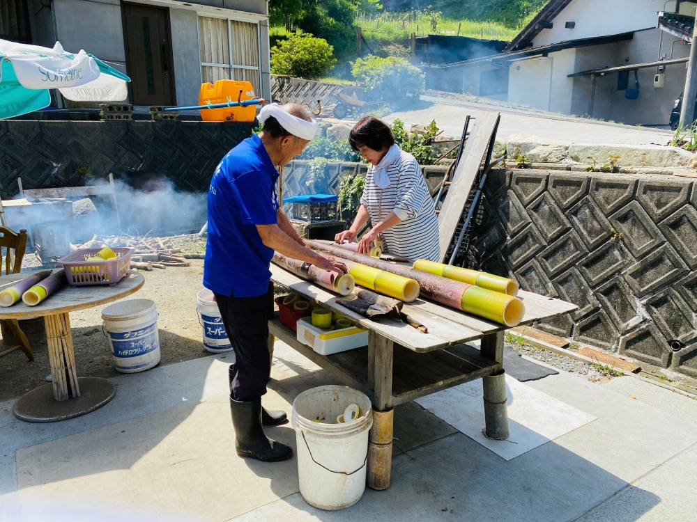実践者同士の交流（「大美又」さんによるメンマづくりを通した「民泊　かまえ」さんとの交流）
